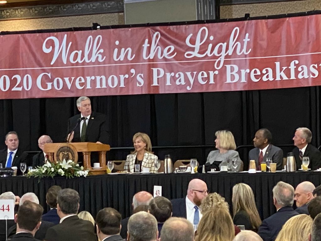 Gov Mike Parson Addresses Pray Breakfast
